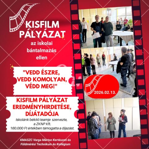 Békés kisfilm pályázat díjátadója 2026. febr. 13.