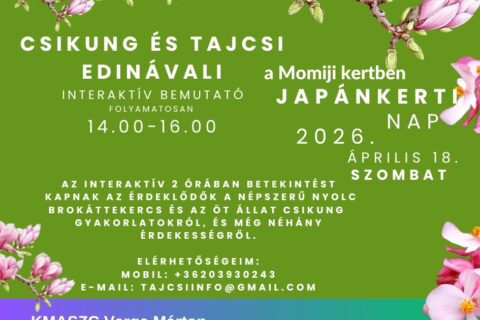 Csikung és tajcsi edinával japánkerti nap 2026