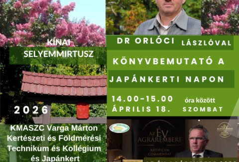 Dr orlóczi lászló könyvbemutató selyemmirtuszról japánkerti nap 2026