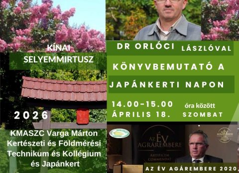Dr orlóczi lászló könyvbemutató selyemmirtuszról japánkerti nap 2026