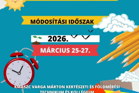 Felvételi módosítás 2026