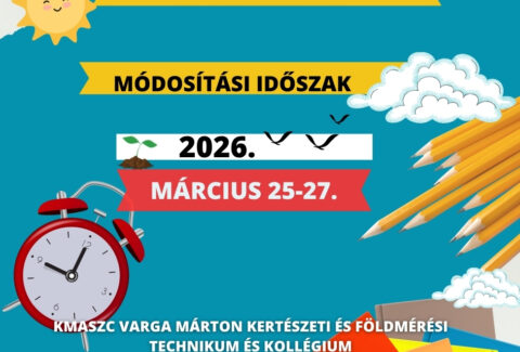 Felvételi módosítás 2026