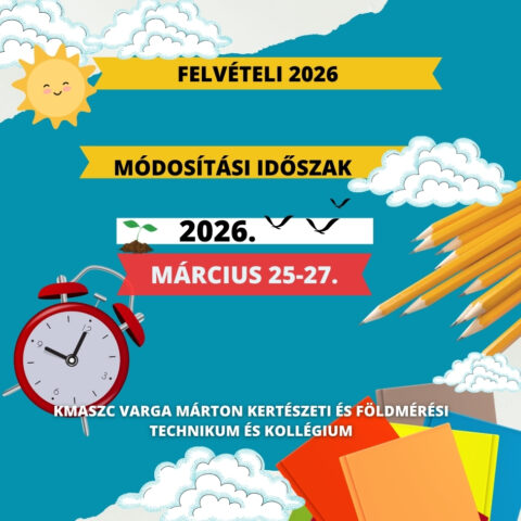 Felvételi módosítás 2026