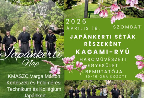 Harcművészeti kagami ryu bemutató japánkerti nap 2026