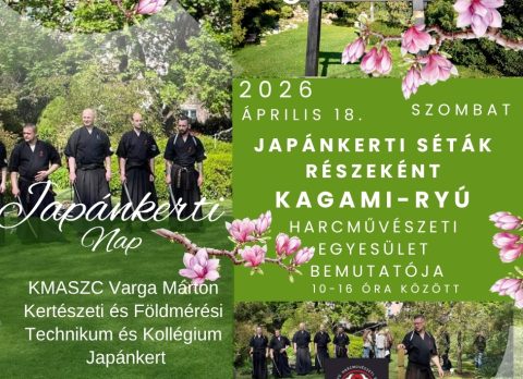 Harcművészeti kagami ryu bemutató japánkerti nap 2026