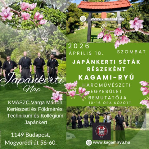 Harcművészeti kagami ryu bemutató japánkerti nap 2026