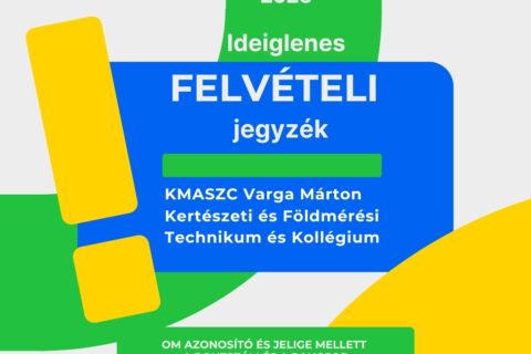 Ideiglenes felvételi jegyzék 2026
