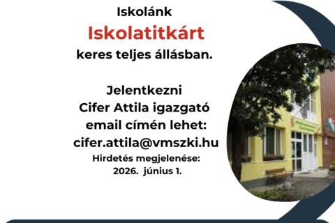 Iskolatitkár állásajánlat