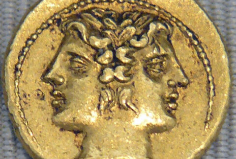 Janus demi statère romain c des m