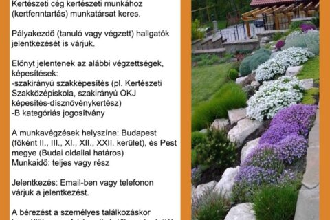 Kertészeti munkához álláshirdetés