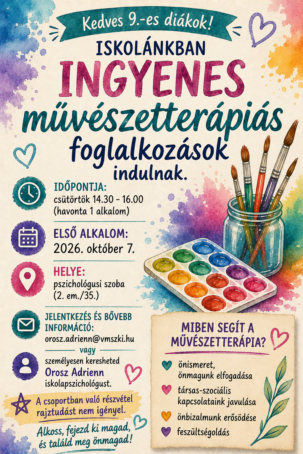 Művészetterápia plakát