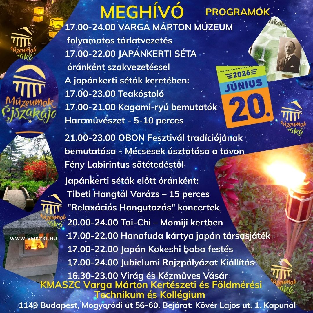 Múzeumok Éjszakája 2026 Programok