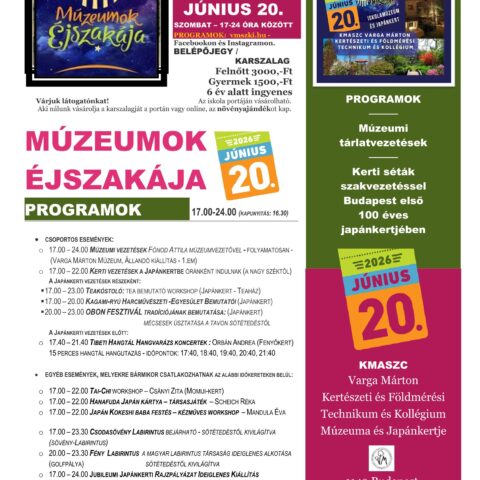 PlakÁt programok múzeumok Éjszakája 2026 kép