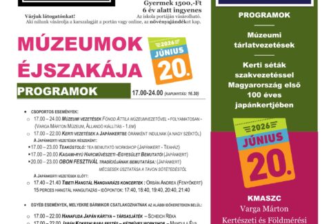 PROGRAMOK PLAKÁT Múzeumok Éjszakája 2026 szombat