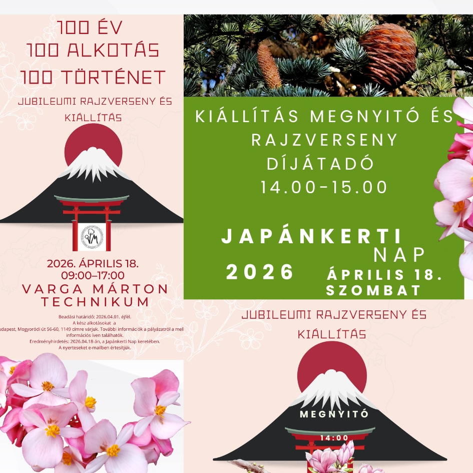 Rajzverseny díjátadó és kiállítás megnyitó japánkerti nap 2026