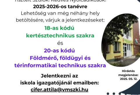 Rendkívüli felvételi 2025