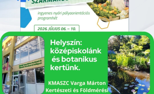 Szakmakóstoló tábor 2026 megkezdődött