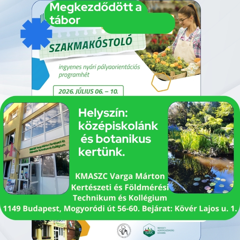 Szakmakóstoló tábor 2026 megkezdődött