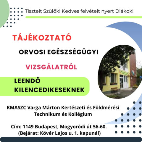 Tájékoztató orvois egészségügyi vizsgálatról - borítókép