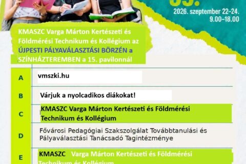 Újpesti Börzén 2026 Varga Márton Technikum szept