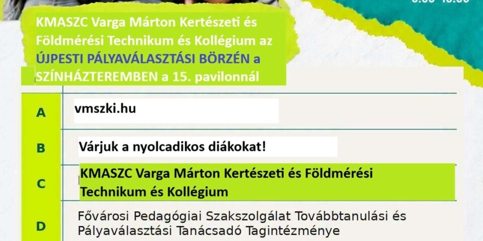 Újpesti Börzén 2026 Varga Márton Technikum szept