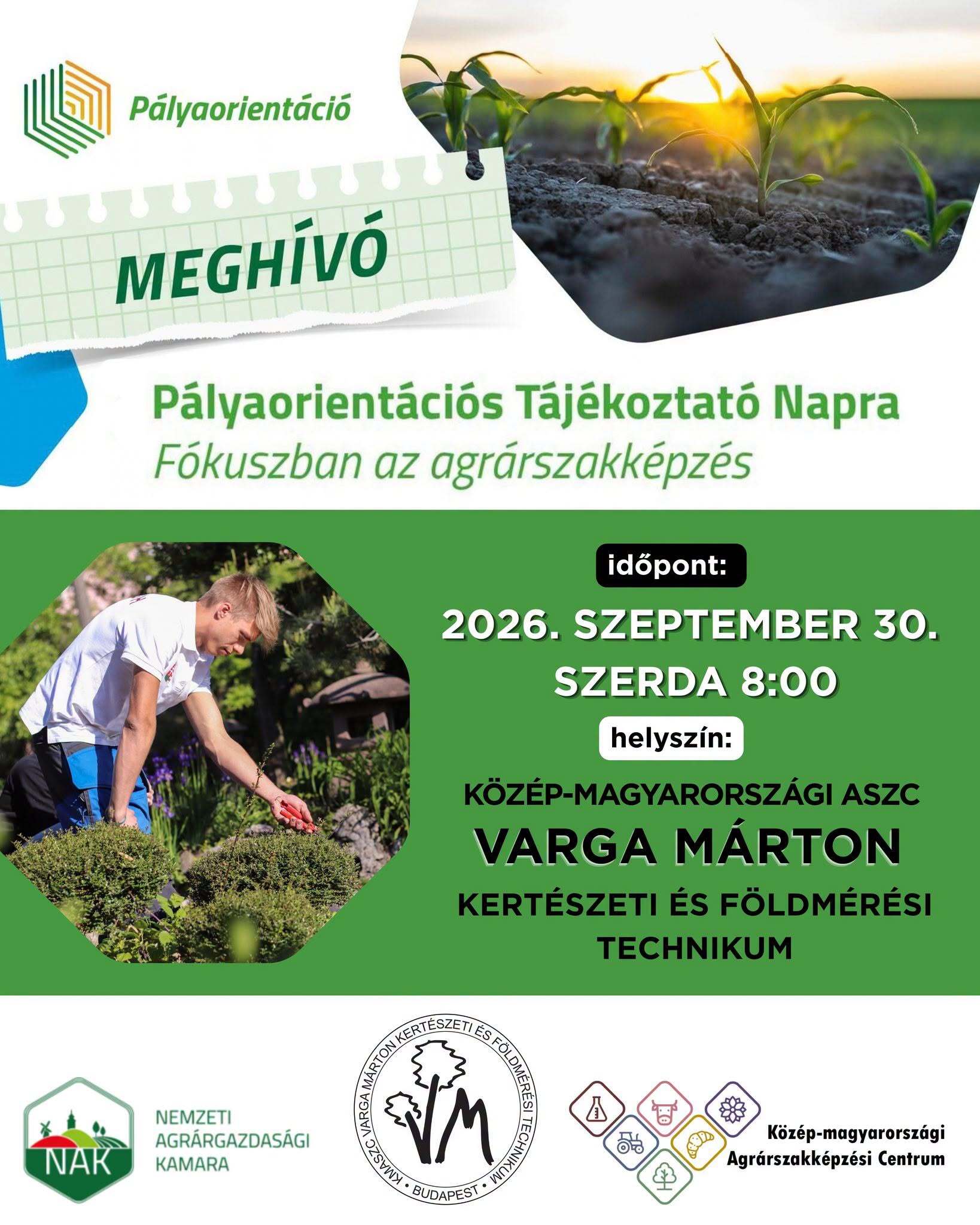 Varga Márton Pályaorientációs Nap 2026.0930 Meghívó