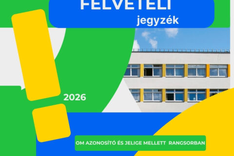 Végleges felvételi jegyzék 2026