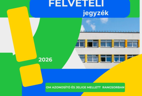 Végleges felvételi jegyzék 2026